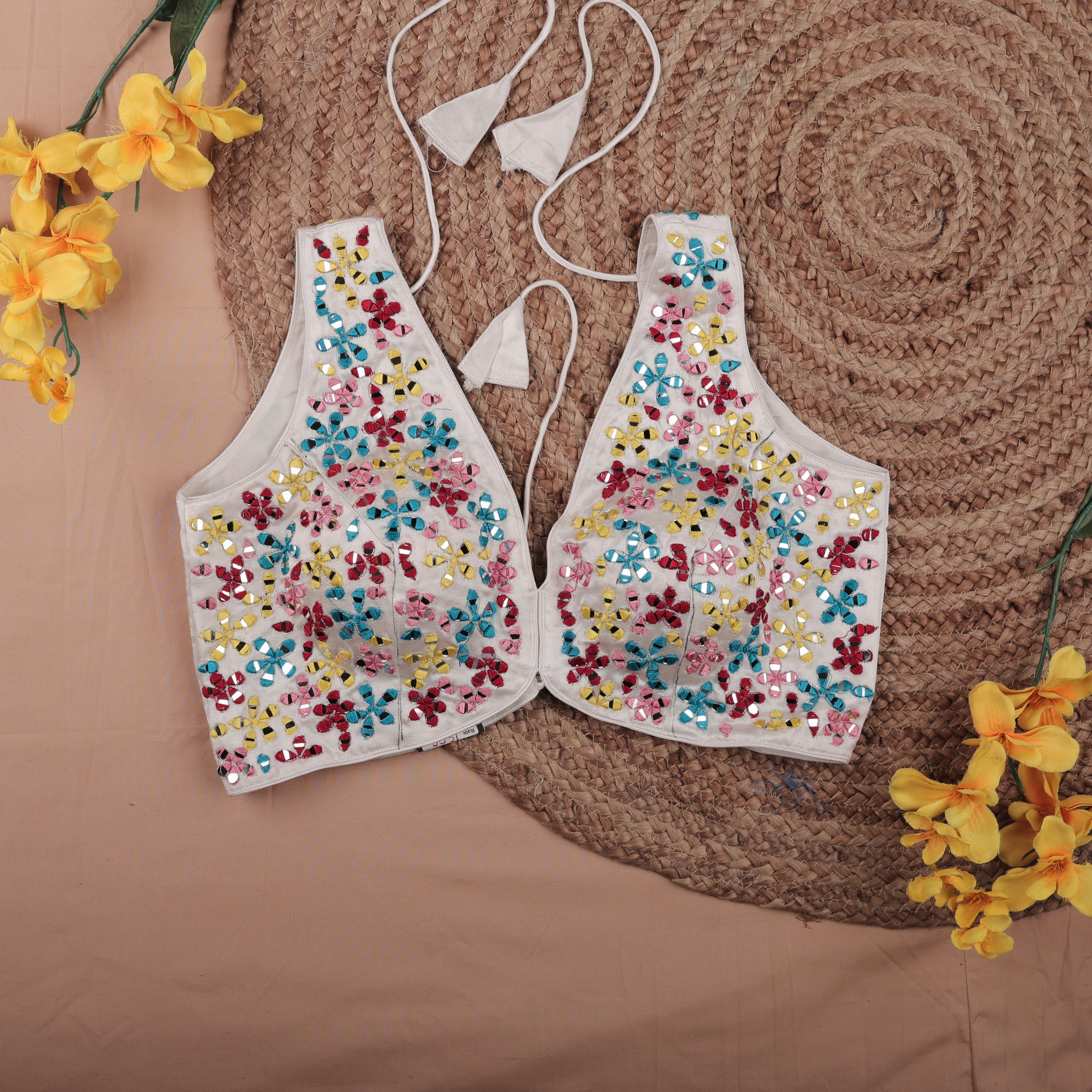 HEAVY   MIRROR WORK CHOLI BLOUSE