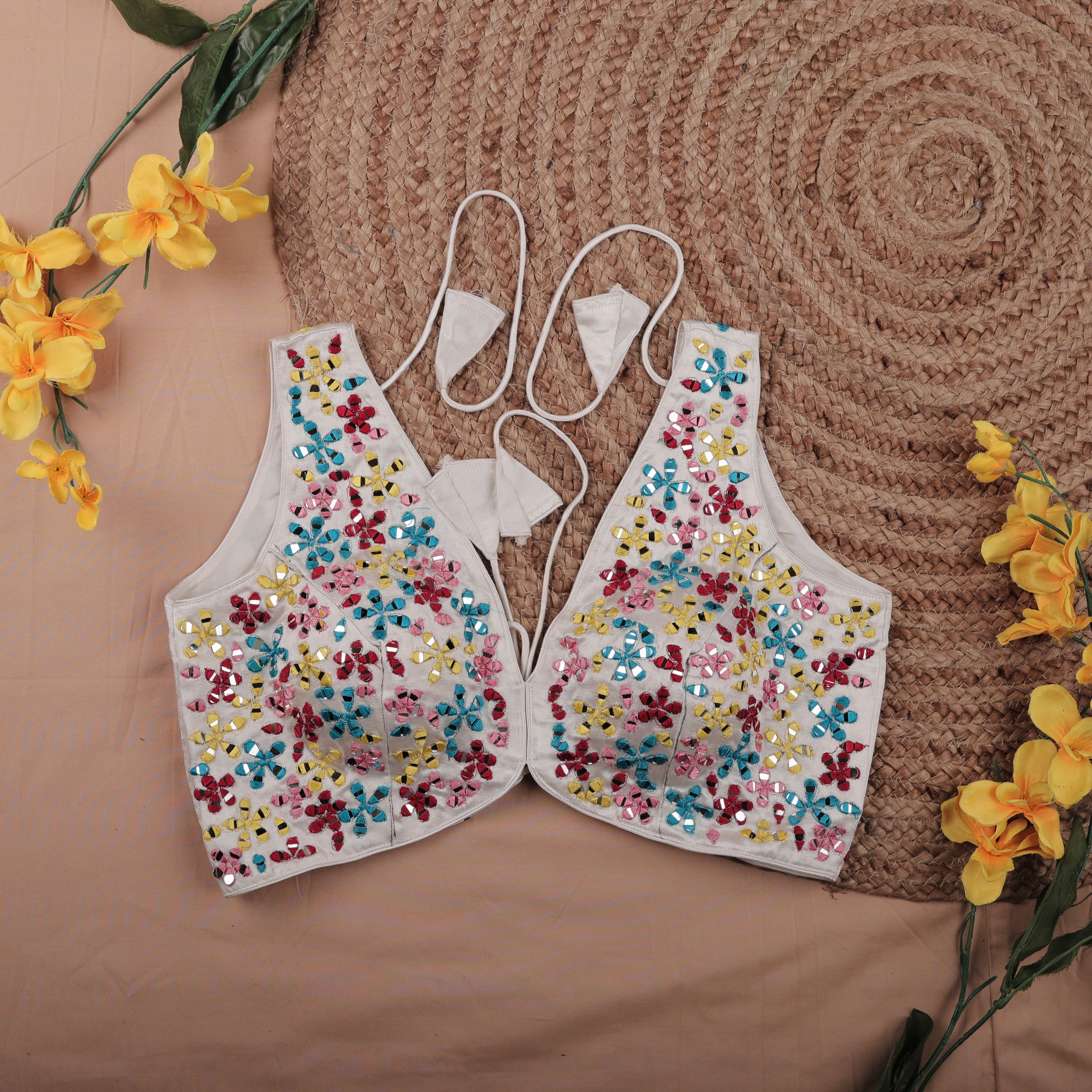 HEAVY   MIRROR WORK CHOLI BLOUSE