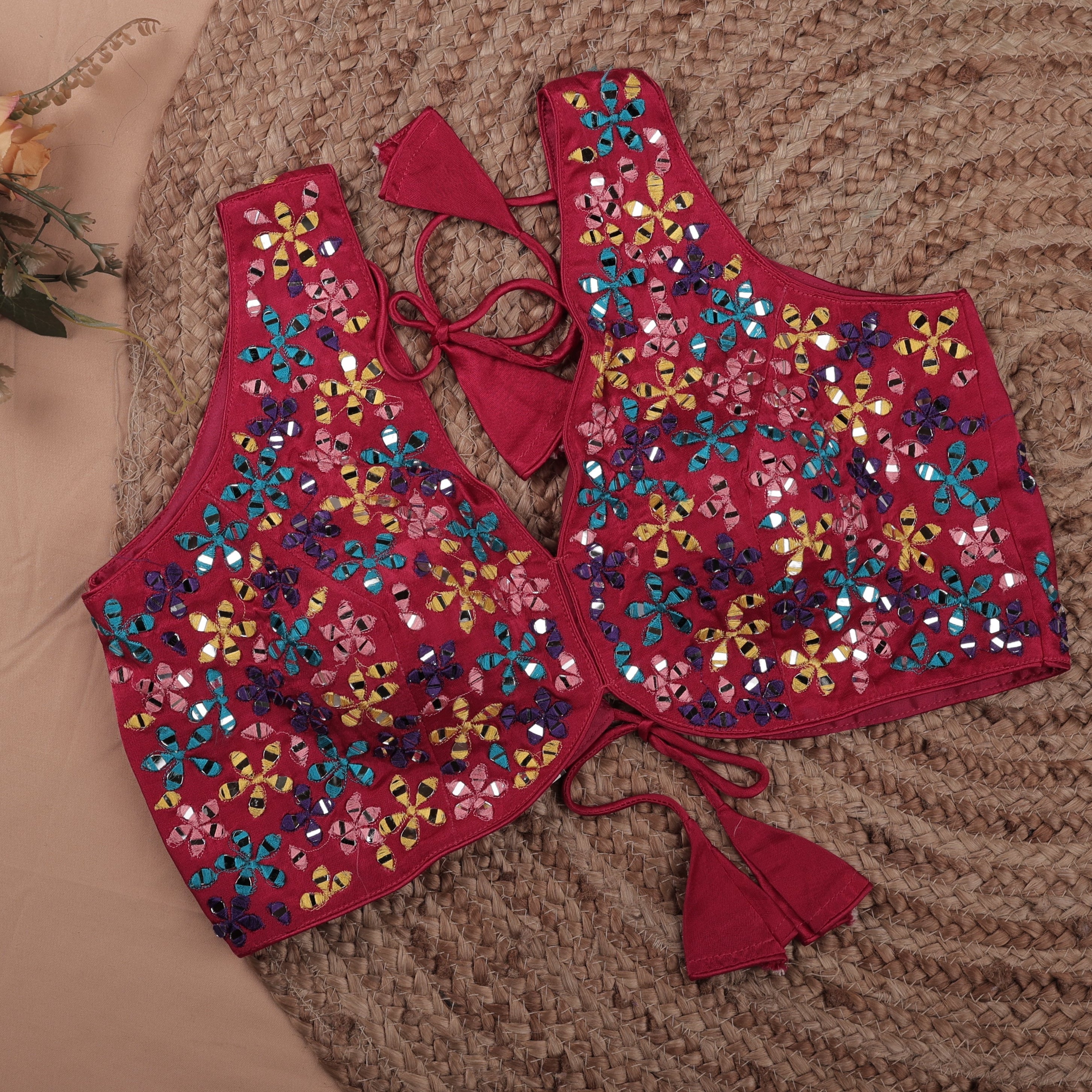 HEAVY MIRROR WORK CHOLI BLOUSE