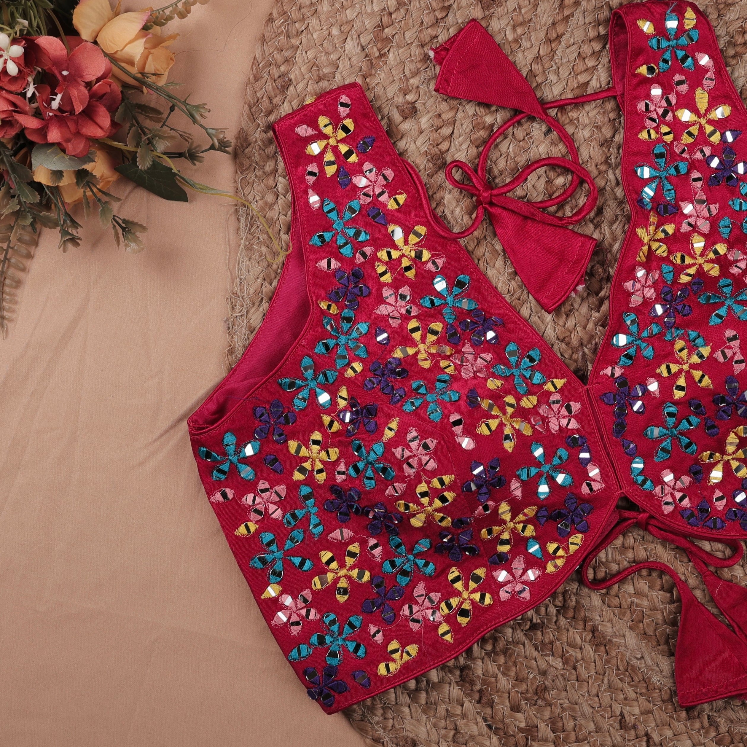 HEAVY MIRROR WORK CHOLI BLOUSE