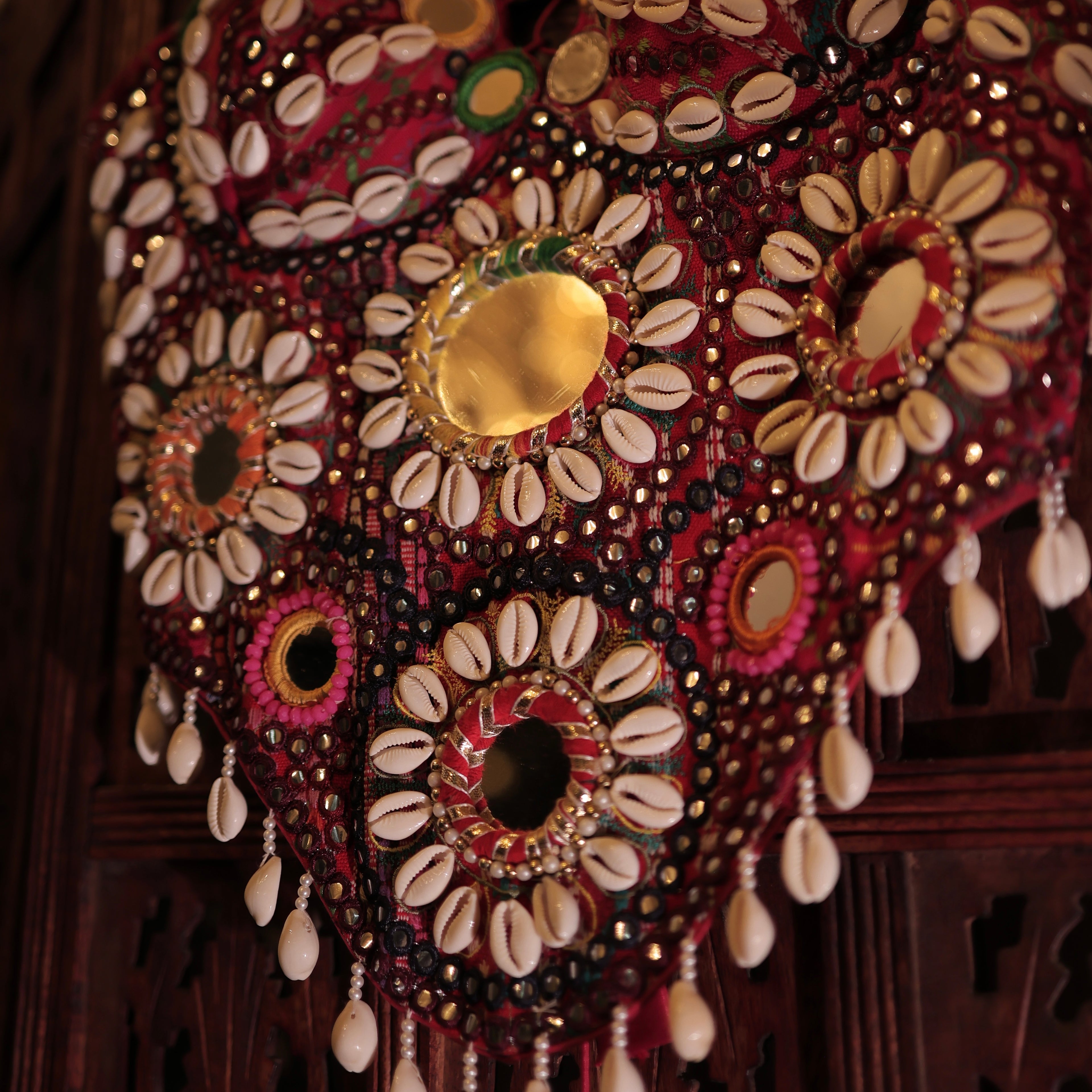 HANDCRAFTED  MIRROR WORK EMBROIDERED CHOLI/BUSTIER TOP