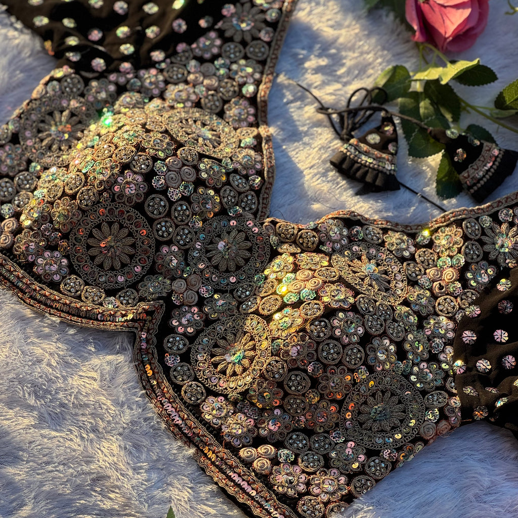 BRIDAL GLAM HEAVY DIAMOND & HAND WORK DESIGNER BLOUSE