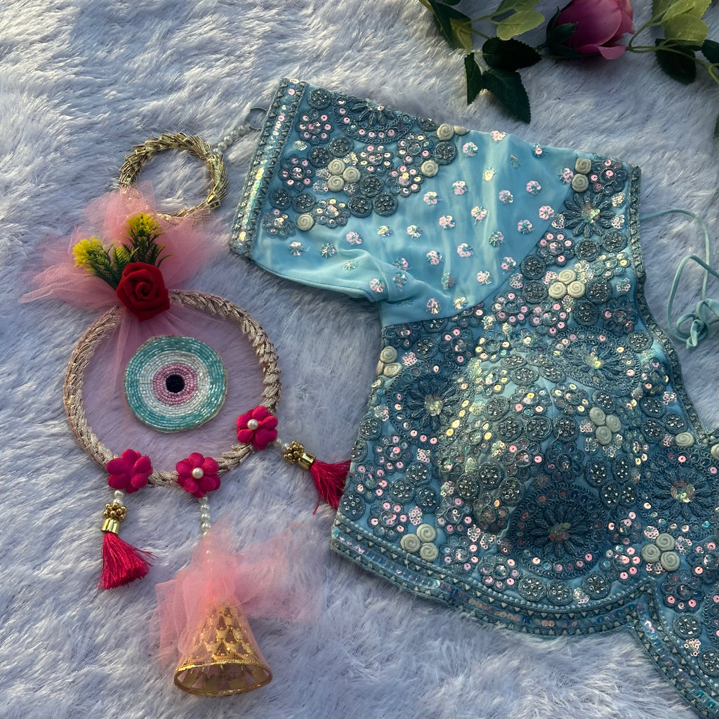 BRIDAL GLAM HEAVY DIAMOND & HAND WORK DESIGNER BLOUSE