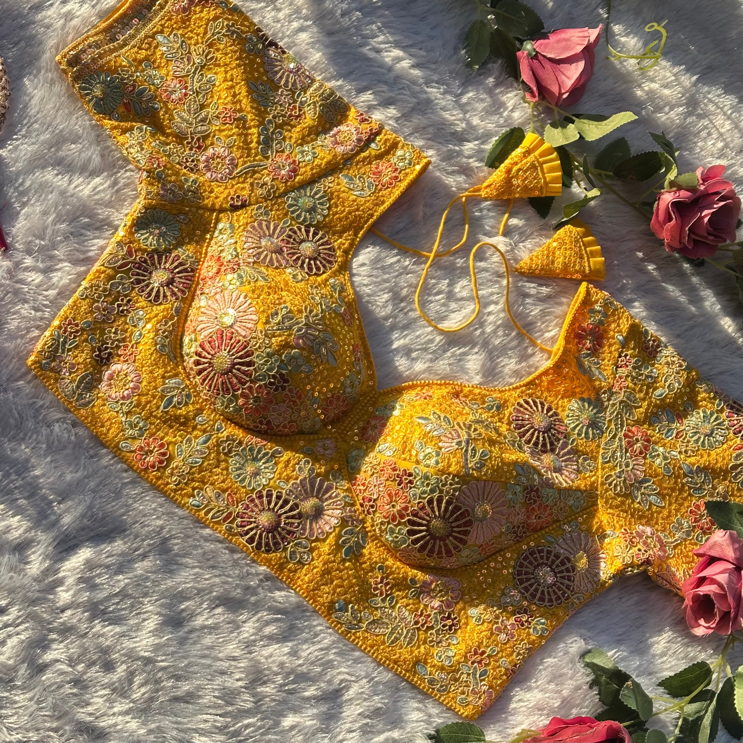 LUXURY SABYASACHI INSPIRED DESIGNER BLOUSE WITH DEATAILED HANDWORK