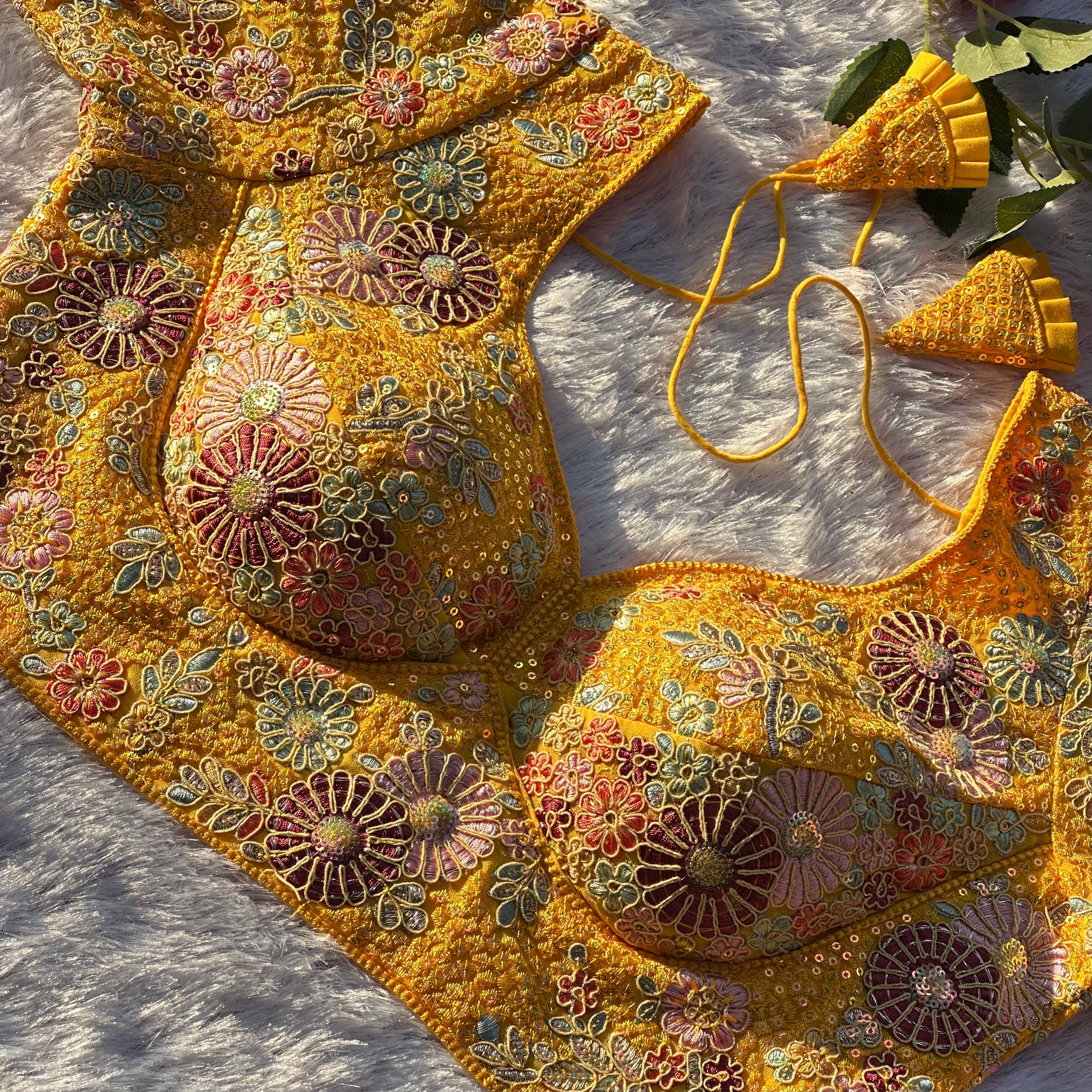 LUXURY SABYASACHI INSPIRED DESIGNER BLOUSE WITH DEATAILED HANDWORK