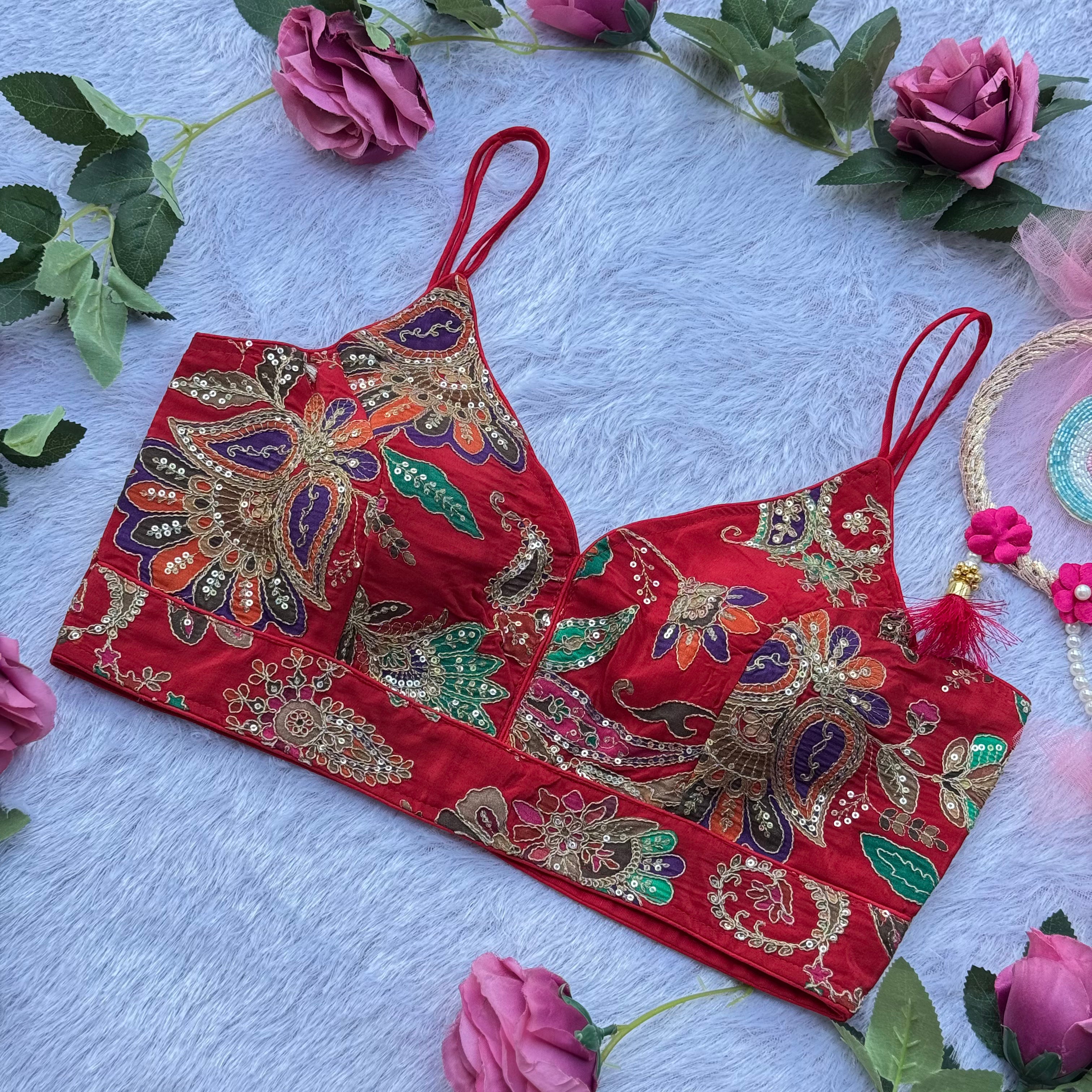 NEW RED BEAUTIFUL SPAGHETTI BLOUSE