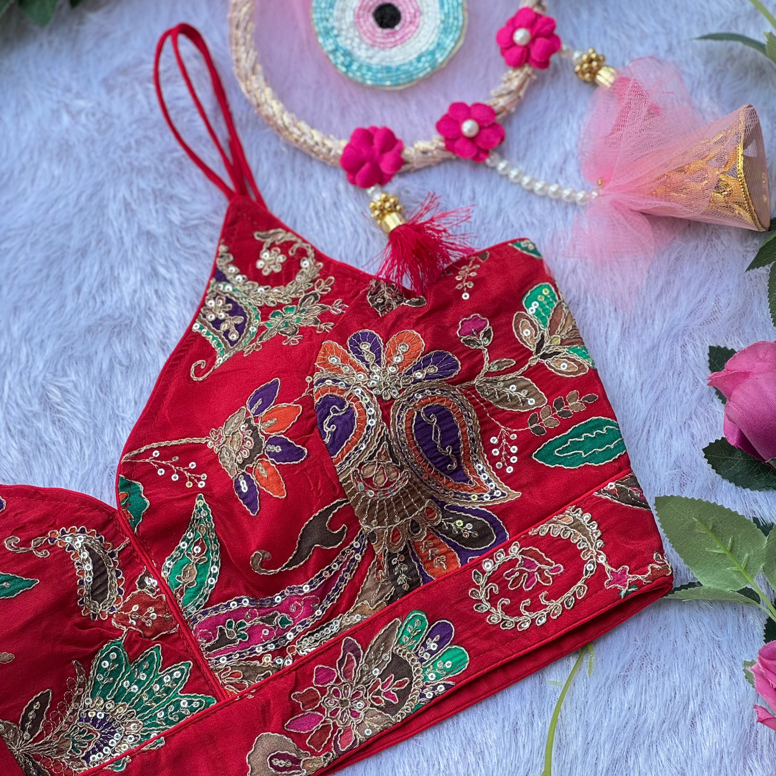 NEW RED BEAUTIFUL SPAGHETTI BLOUSE