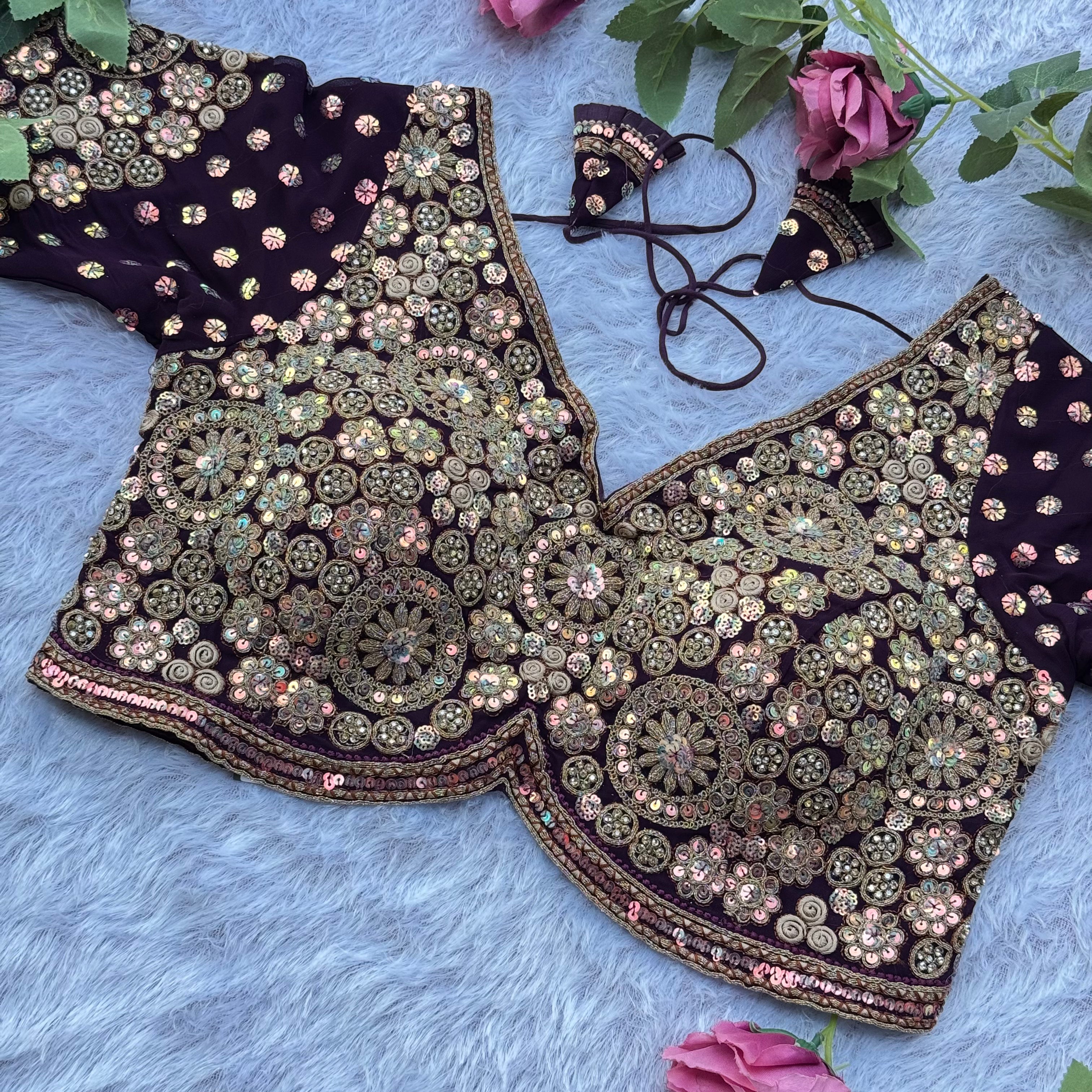 BRIDAL GLAM HEAVY DIAMOND & HANDWORK BLOUSE