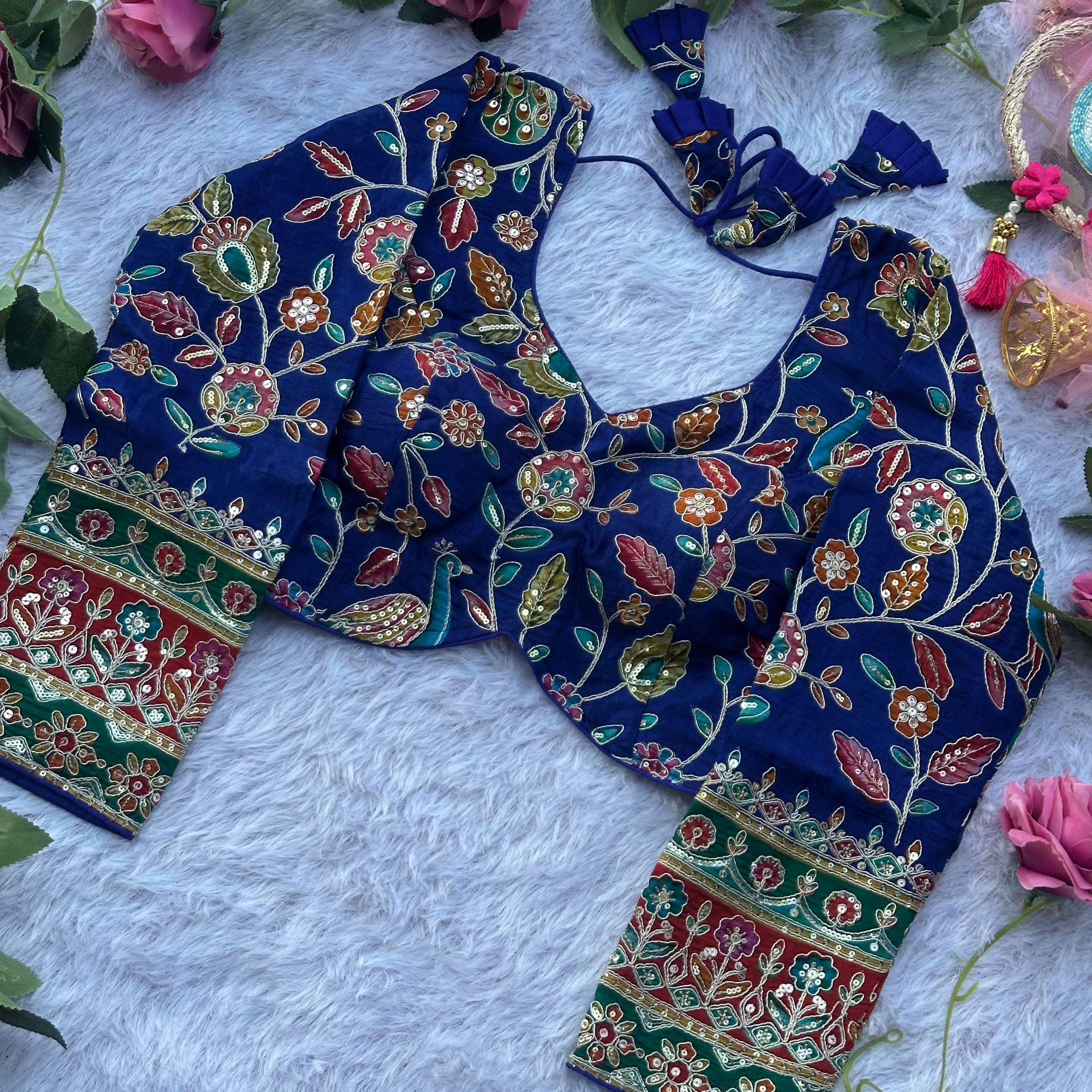 HEAVY NEW LAUNCHED  PURE CREPE FABRIC WITH LONG SLEEVE BLOUSE