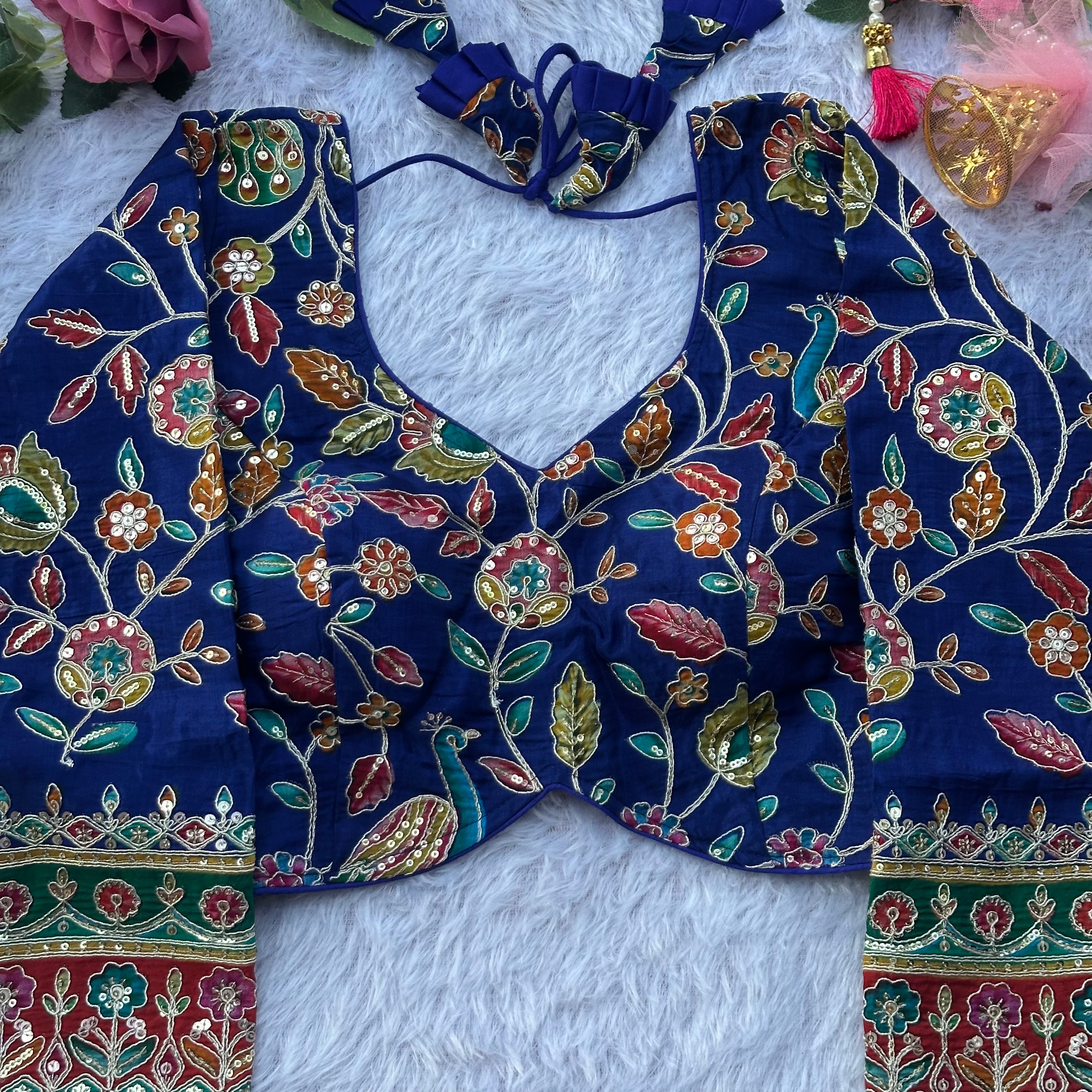 HEAVY NEW LAUNCHED  PURE CREPE FABRIC WITH LONG SLEEVE BLOUSE