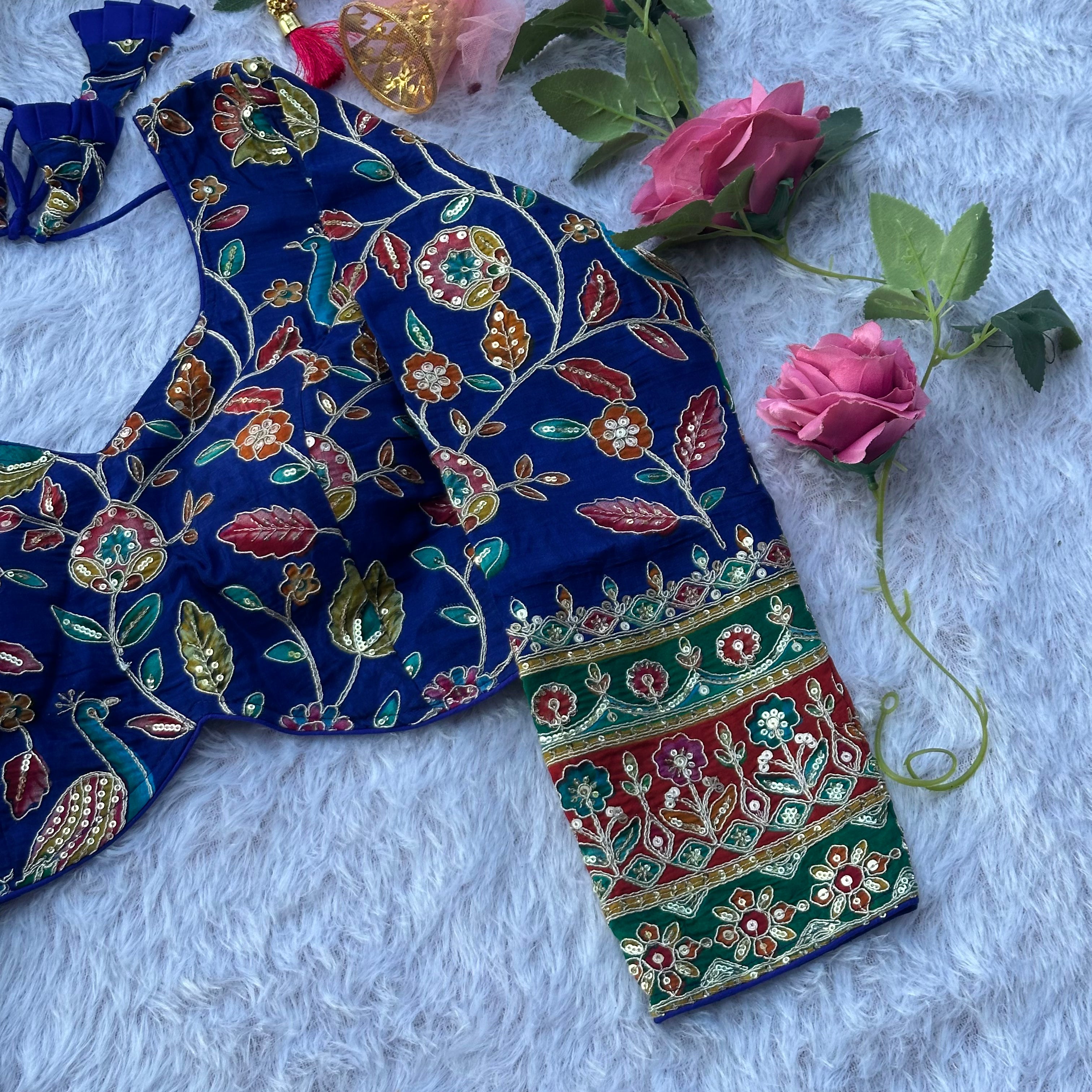 HEAVY NEW LAUNCHED  PURE CREPE FABRIC WITH LONG SLEEVE BLOUSE