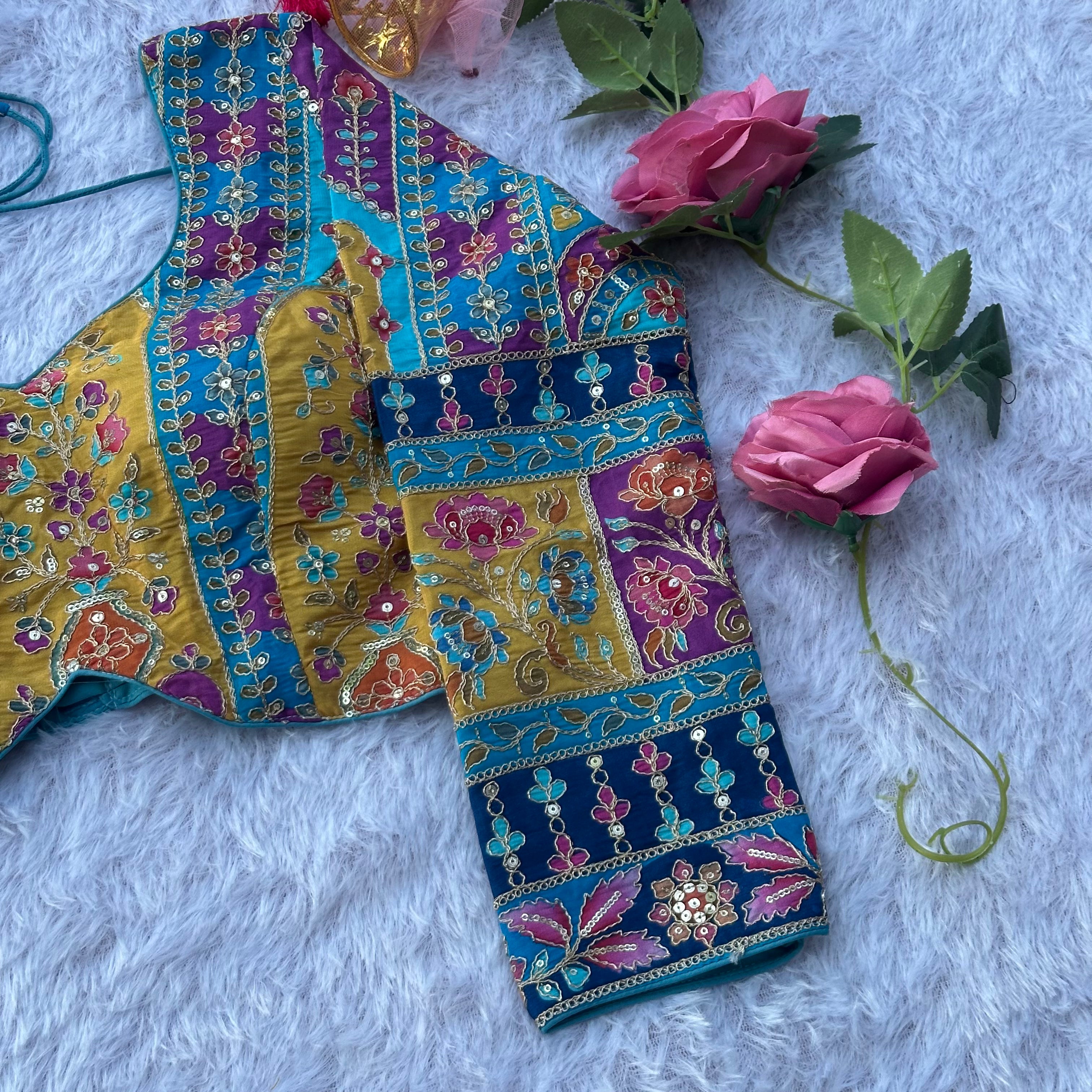 HEAVY NEW LAUNCHED PURE CREPE FABRIC WITH LONG SKEEVE BLOUSE