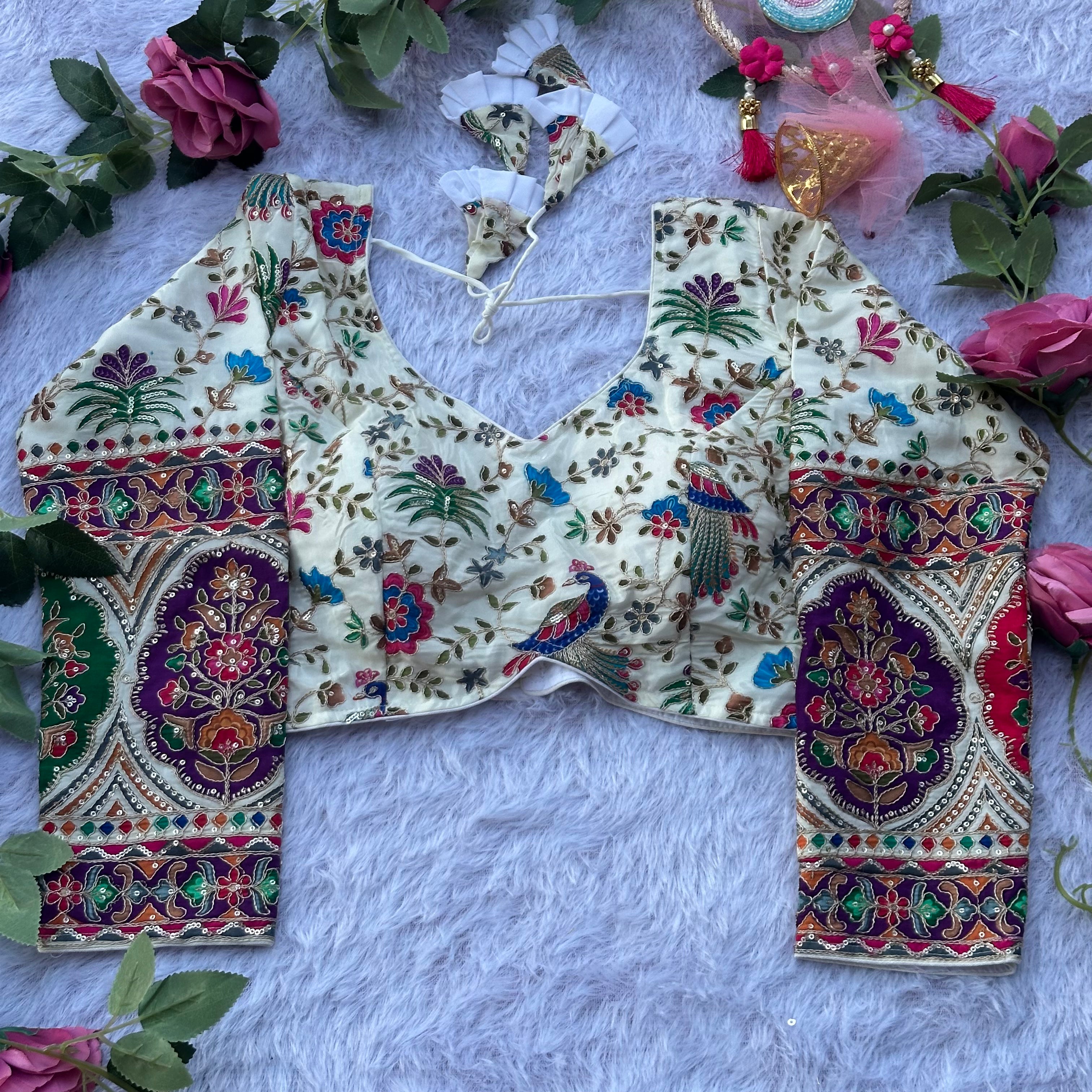 HEAVY NEW LAUNCHED PURE CREPE FABRIC WITH LONG SLEEVE BLOUSE