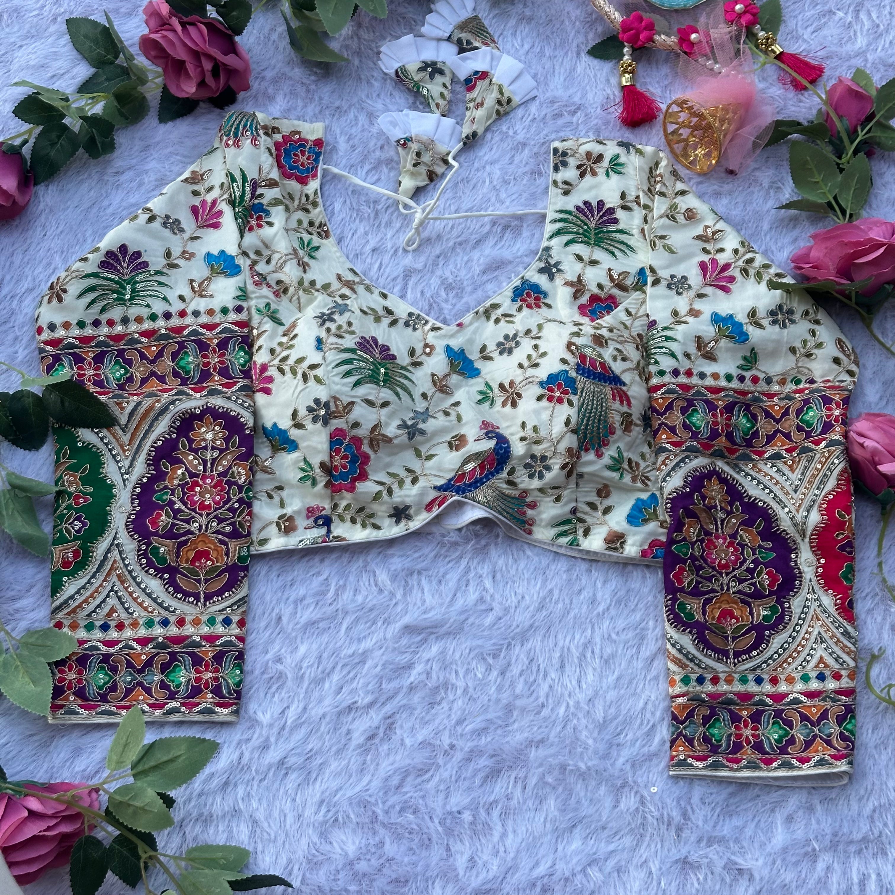 HEAVY NEW LAUNCHED PURE CREPE FABRIC WITH LONG SLEEVE BLOUSE