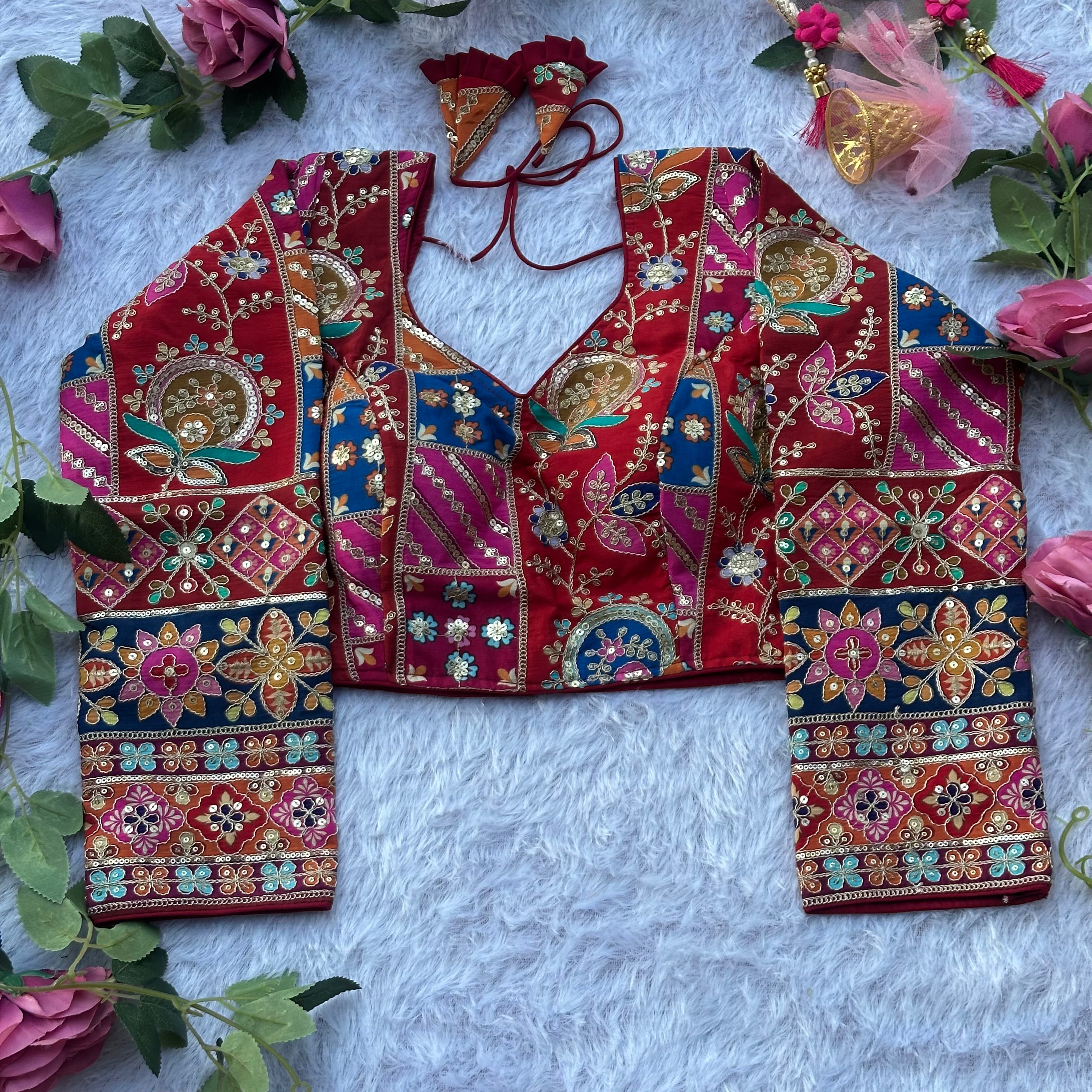 HEAVY NEW LAUNCHED PURE CREPE FABRIC WITH LONG SLEEVE BLOUSE