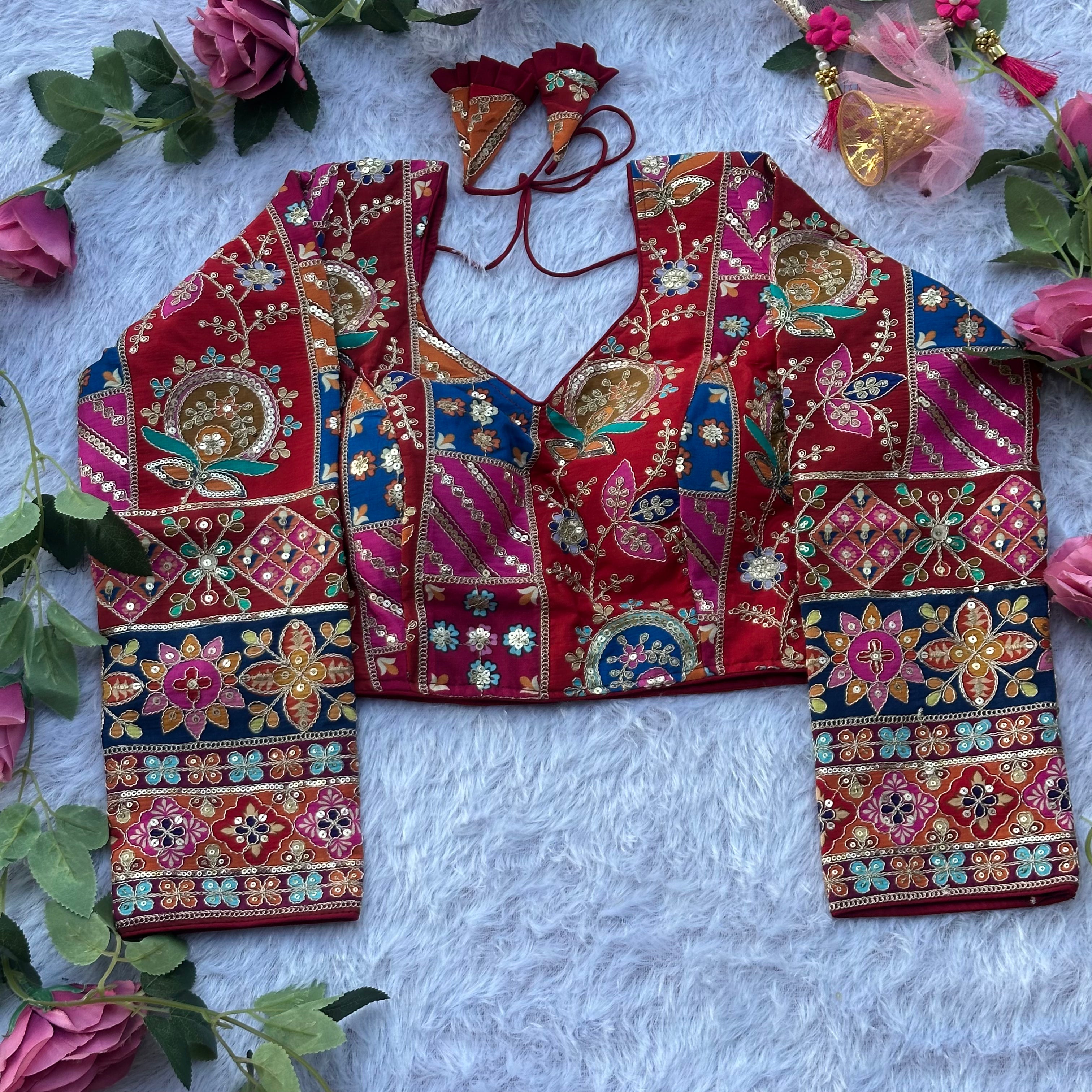 HEAVY NEW LAUNCHED PURE CREPE FABRIC WITH LONG SLEEVE BLOUSE