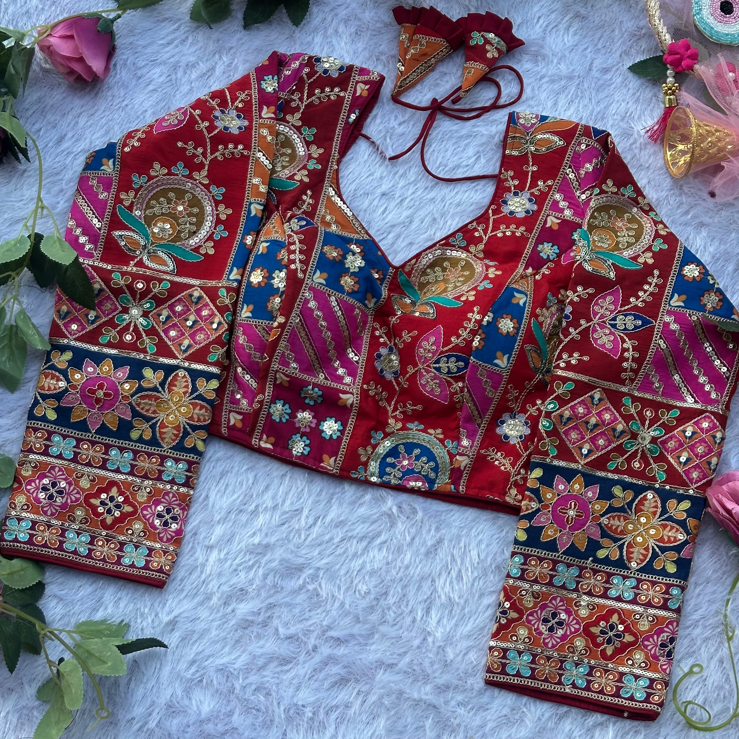 HEAVY NEW LAUNCHED PURE CREPE FABRIC WITH LONG SLEEVE BLOUSE