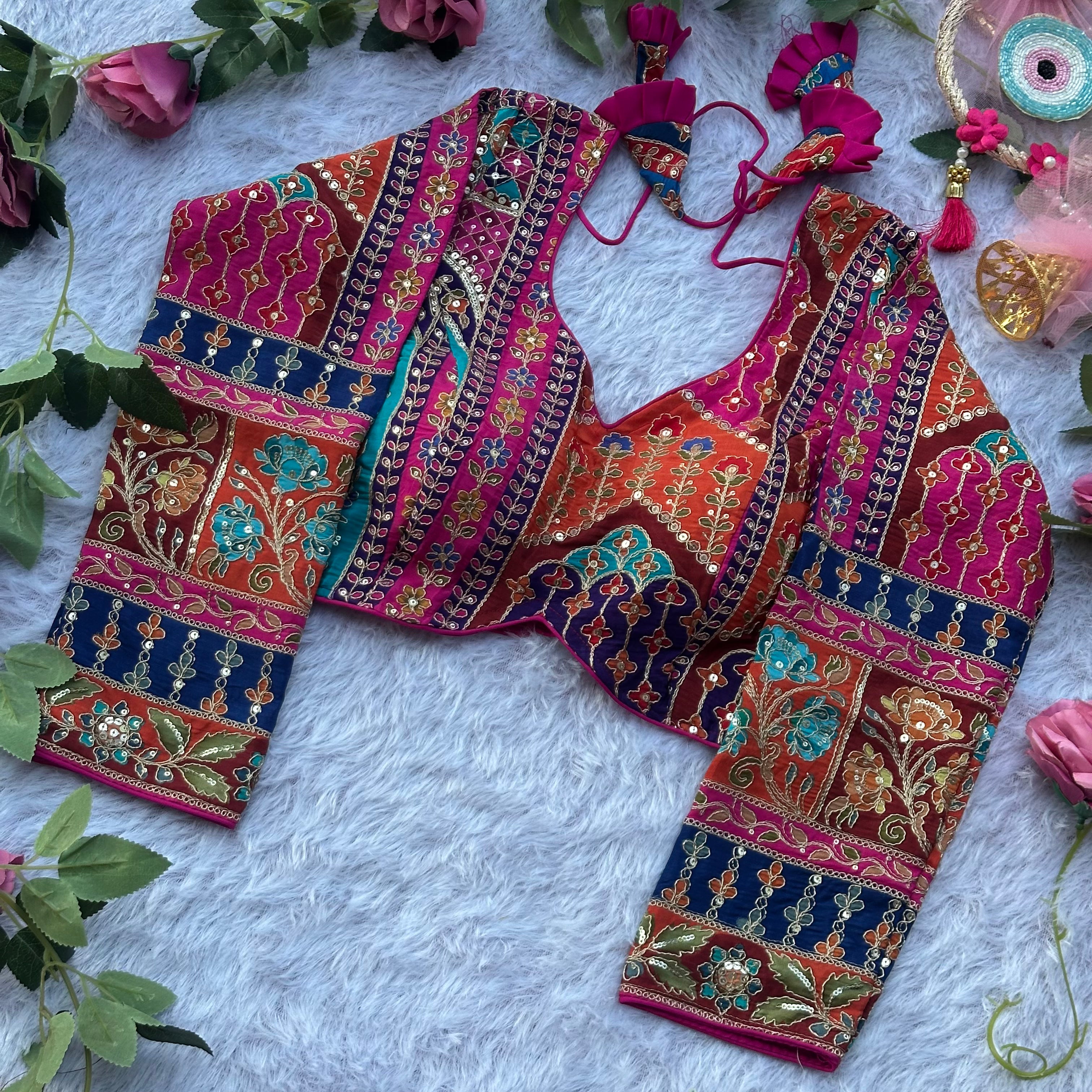 HEAVY NEW LAUNCED PURE CREPE FABRIC WITH LONGSLEEVE BLOUSE