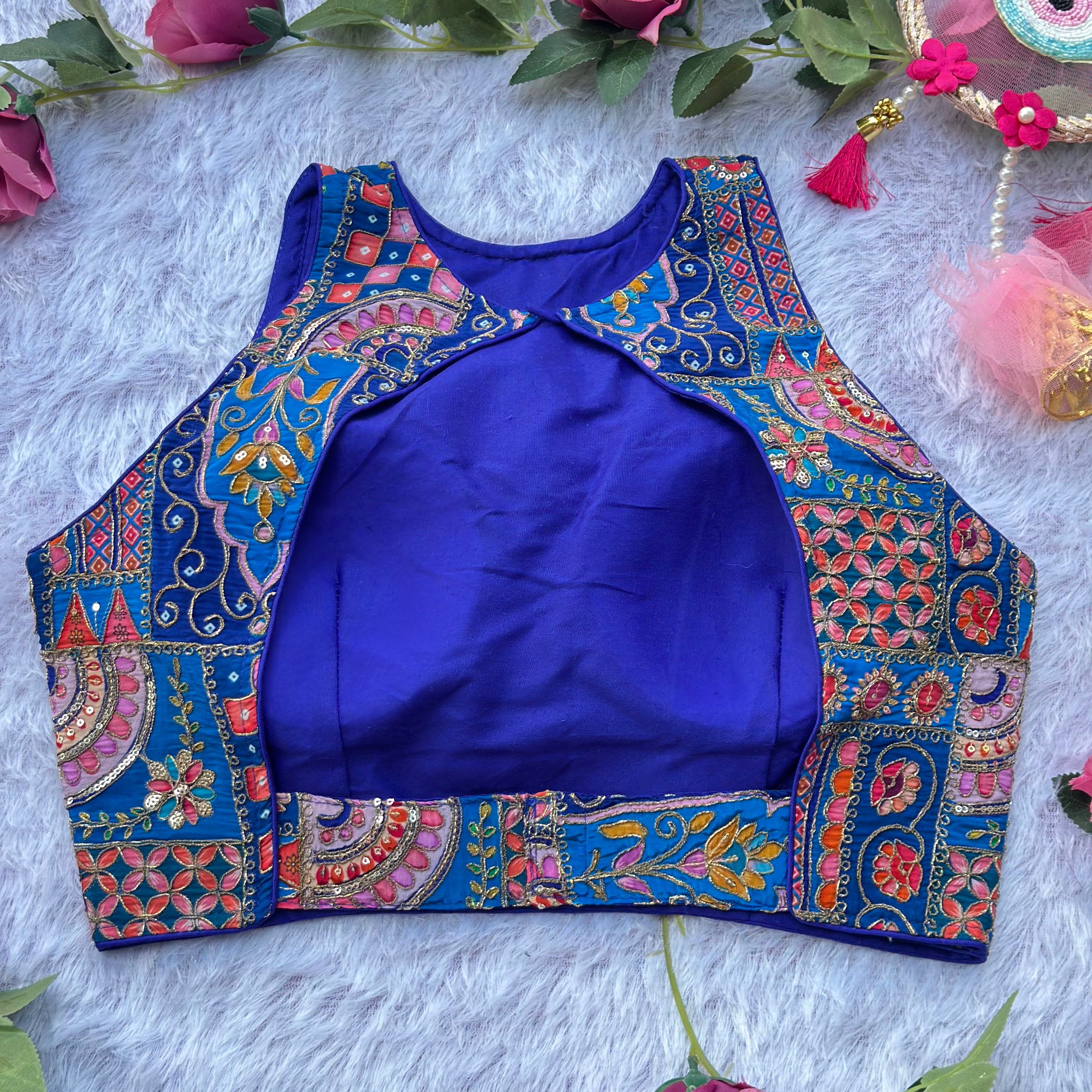 NEW DESIGNER BLOUSE WITH PURE CREPE FABRIC