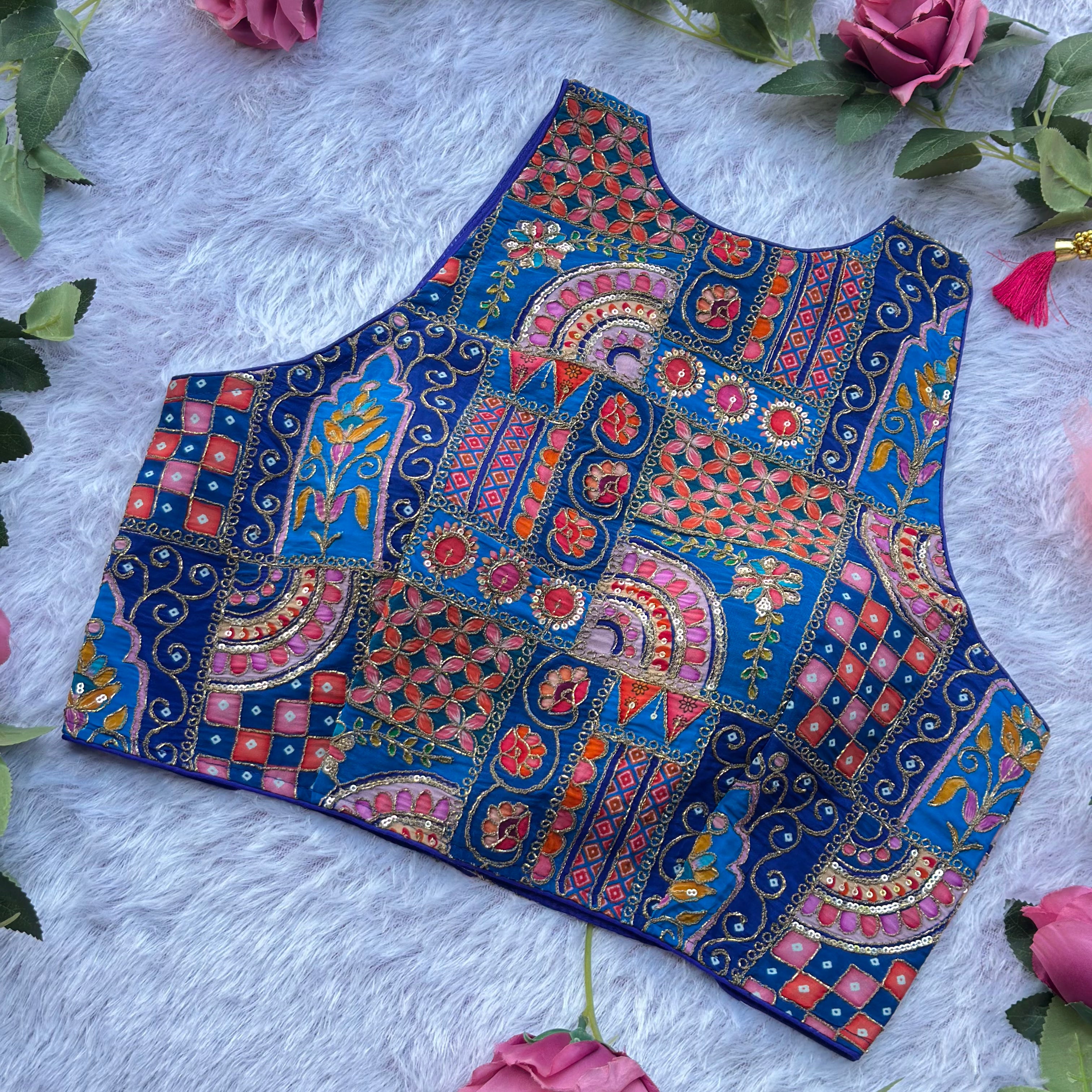 NEW DESIGNER BLOUSE WITH PURE CREPE FABRIC