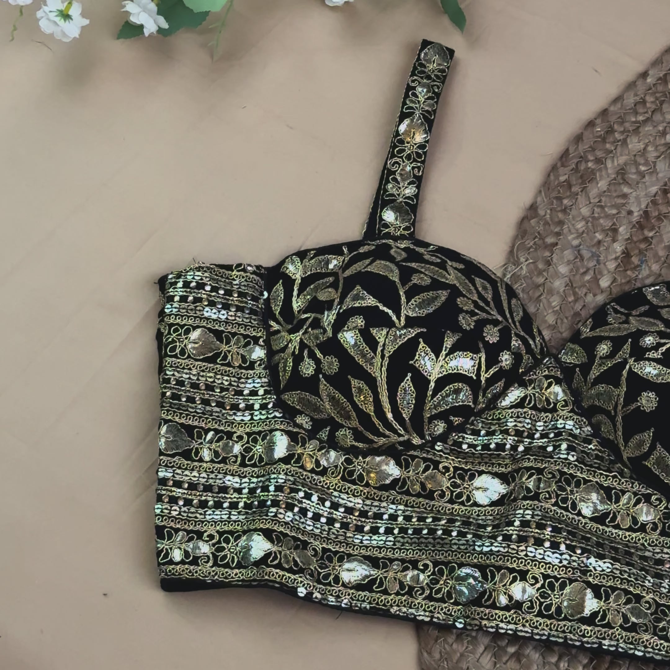 HEAVY GOTAPATTI SPAGHETTI BLOUSE