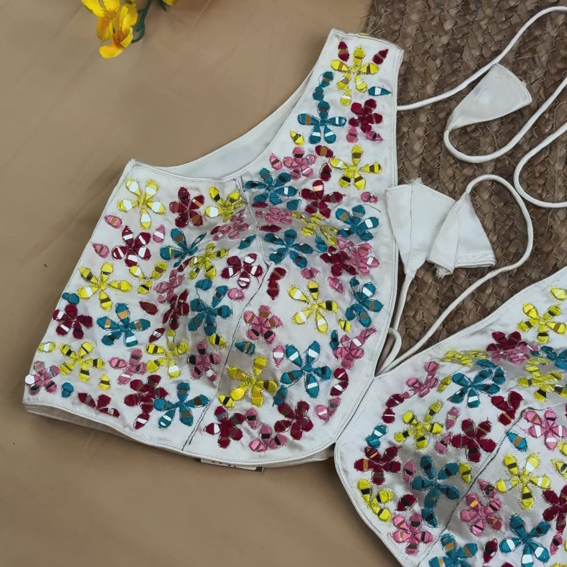 HEAVY   MIRROR WORK CHOLI BLOUSE