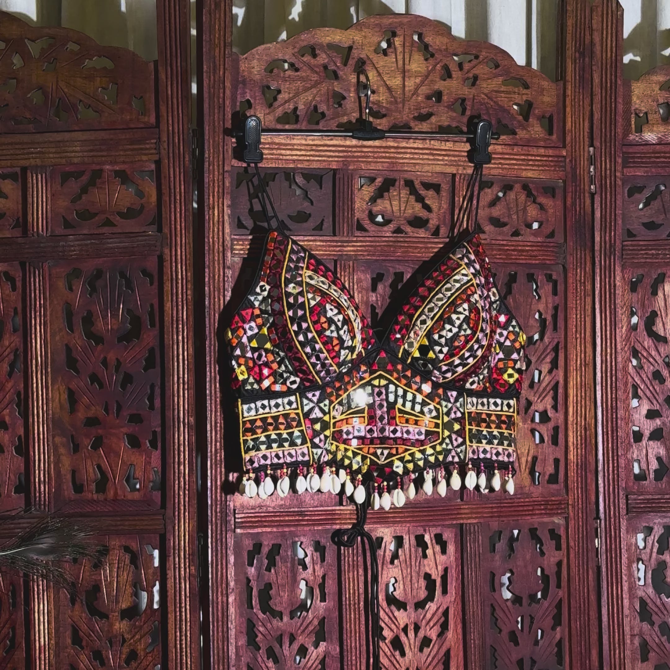 Alia Bhatt Style Heavy Mirror Work Crop Top