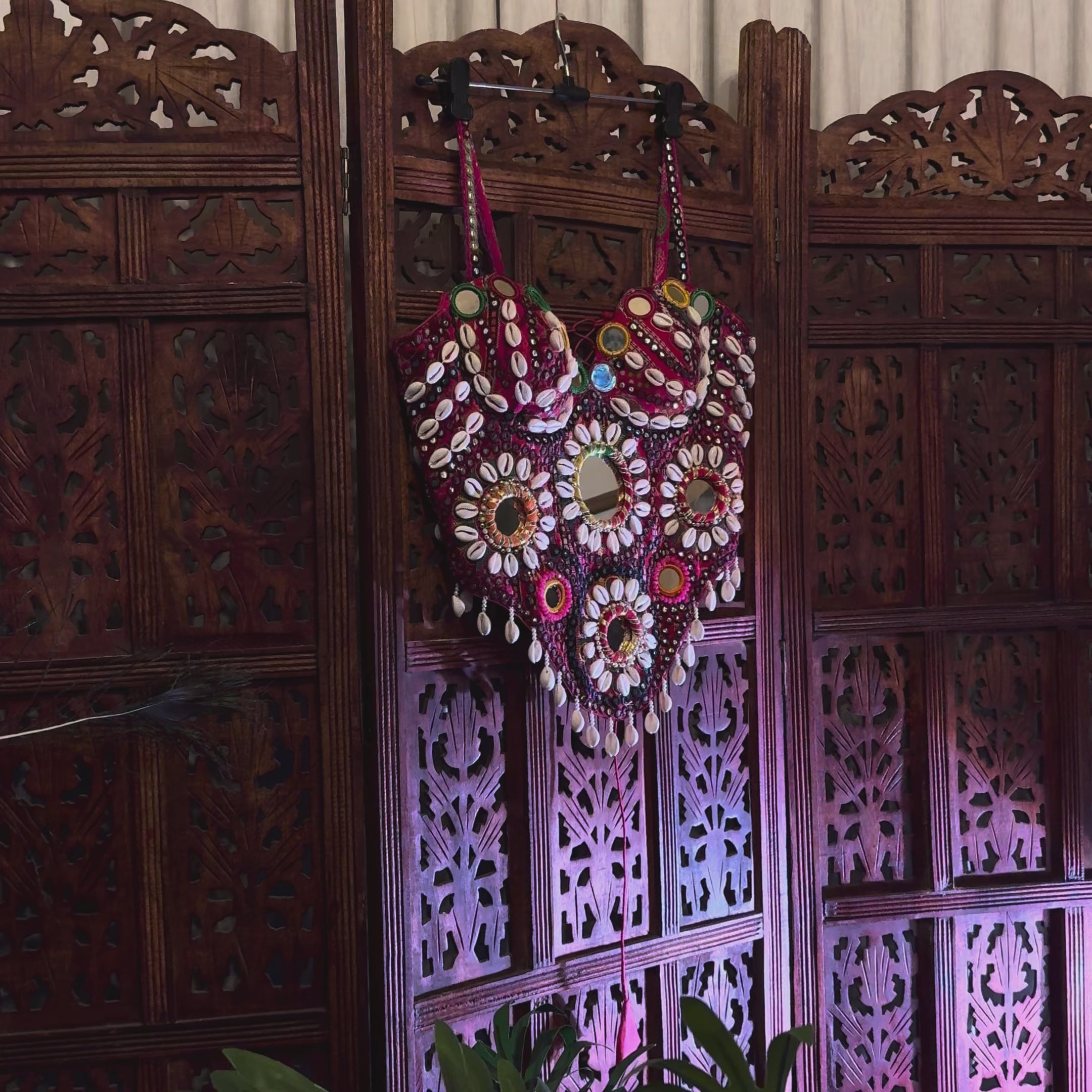 HANDCRAFTED  MIRROR WORK EMBROIDERED CHOLI/BUSTIER TOP